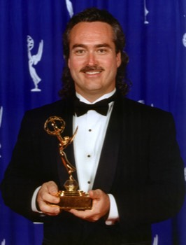  Backstage after winning Emmy Award 